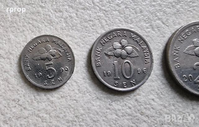 Малайзия. 5, 10, 20 и 50 сен. 4 бройки., снимка 2 - Нумизматика и бонистика - 52557269