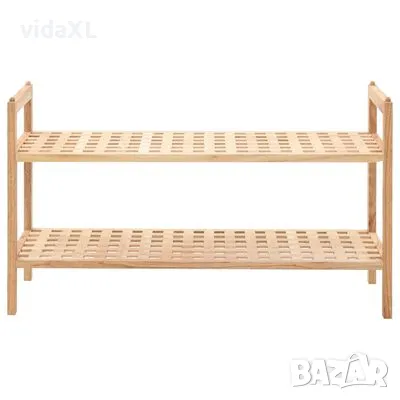 vidaXL Етажерка за обувки, орехово дърво масив, 69x26x40 cм(SKU:247102), снимка 2 - Други - 49418636