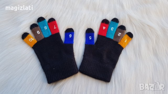Детски ръкавици с пръсти 6-10 години, снимка 2 - Шапки, шалове и ръкавици - 39165947