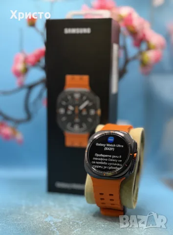 Samsung Galaxy Watch Ultra (2025), 47mm, LTE, 64GB, Titanium Gray + Orange Band, снимка 5 - Смарт часовници - 55784688
