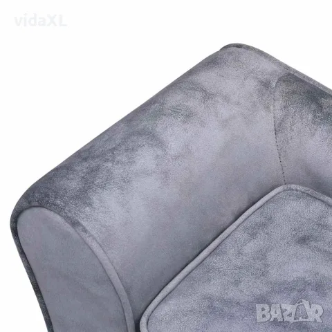 vidaXL Кучешки диван, сив, 57x34x36 см, плюш, снимка 10 - За кучета - 56146258