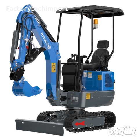 Мини багер RIPPA R10 ECO – 978 кг (дизел - 1 цилиндър) 7.5kW– 1.83 м копаене, снимка 8 - Индустриална техника - 52720375