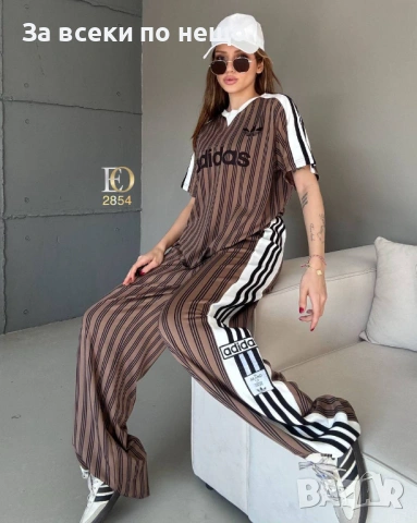 Adidas Дамски Спортен Комплект Тениска И Долнище🔝Дамски Спортен Екип Адидас Код SK1124, снимка 4 - Спортни екипи - 53896000