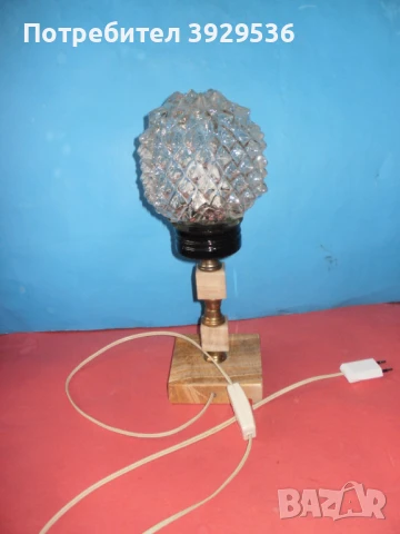 Стилна настолна винтидж мраморна лампа с глобус и h=35см, снимка 7 - Настолни лампи - 50857862
