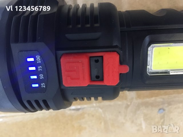 Олекотен акумулаторен прожектор модел bl-822 + COB осветление, снимка 4 - Къмпинг осветление - 31604215