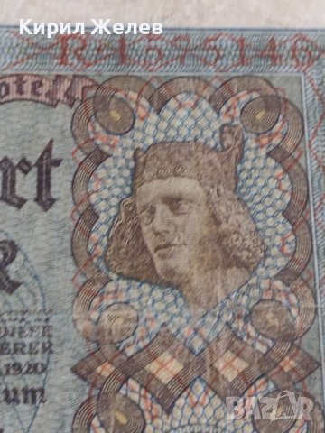 Райх банкнота  100 марки 1920г. Германия рядка за колекционери 28307, снимка 3 - Нумизматика и бонистика - 37152576