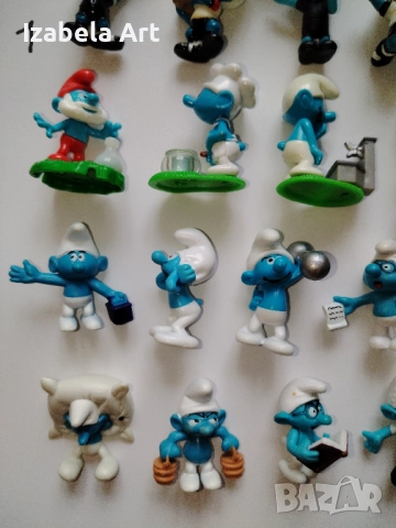 45бр фигури Kinder СМЪРФОВЕ/стари Киндер играчки от шоколадови яйца, снимка 6 - Колекции - 52021996