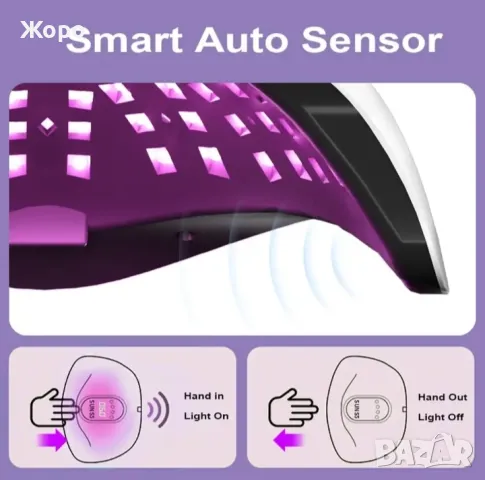 72лед/320 Професионална /LED Лампа-печка за изпичане на маникюр-гел лак SUN Х19-МАХ, снимка 2 - Продукти за маникюр - 47773051