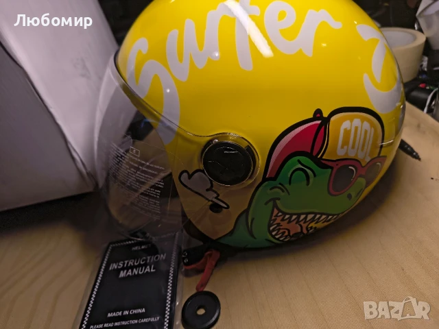 Мотоциклетна каска за деца с динозавър, детски реактивен каишка , снимка 4 - Аксесоари и консумативи - 50724390