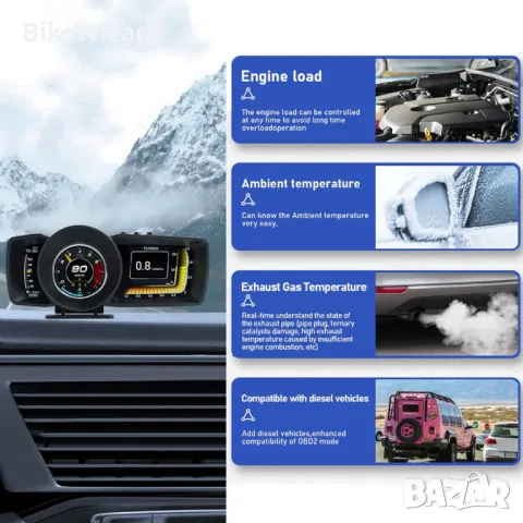 OBD Smart Gauge  Интелигентен скоростомер LCD, снимка 5 - Аксесоари и консумативи - 48147526