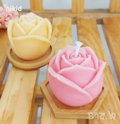 3d Пъпка Роза грамадна силиконов молд форма украса фондан шоколад бонбон гипс смола свещ сапун, снимка 3 - Форми - 44655724