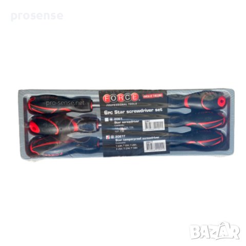 Комплект Отвертки TORX с отвор 6 броя FORCE 2061T, снимка 3 - Аксесоари и консумативи - 37589050