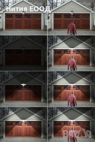 Трoйна соларна лампа със сензор за движение 181 LED, 4 режима на работа, с дистанционно, снимка 5 - Соларни лампи - 39163664