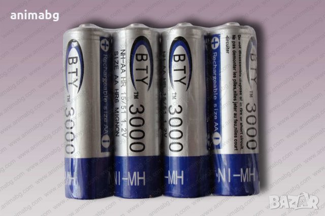 ANIMABG 4бр. презареждащи батерии AA, снимка 3 - Друга електроника - 35550859
