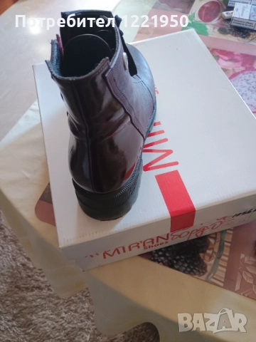 БОТИ бордо етествена кожа, снимка 2 - Дамски боти - 52353449