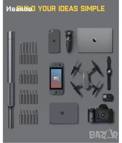 Висококачествен комплект прецизни отвертки Fanttik X5 Max,50 магнитни бита , снимка 8 - Отвертки - 49559628