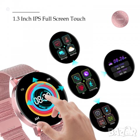 Стилен дамски смарт часовник GOKOO водоустойчив НОВ, снимка 9 - Смарт гривни - 39053775