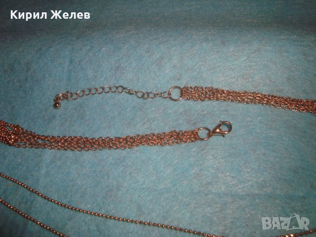 ПОЗЛАТЕНО НЕЖНО КОЛИЕ ОГЪРЛИЦА БЛАГОРОДНА НЕРЪЖДАЕМА СТОМАНА МОДНО АРТ БИЖУ 27119, снимка 5 - Колиета, медальони, синджири - 35010797