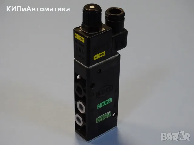 пневматичен разпределител SHOKU-HERION 5ER-8E solenoid valve 100VAC, снимка 2 - Резервни части за машини - 48588130