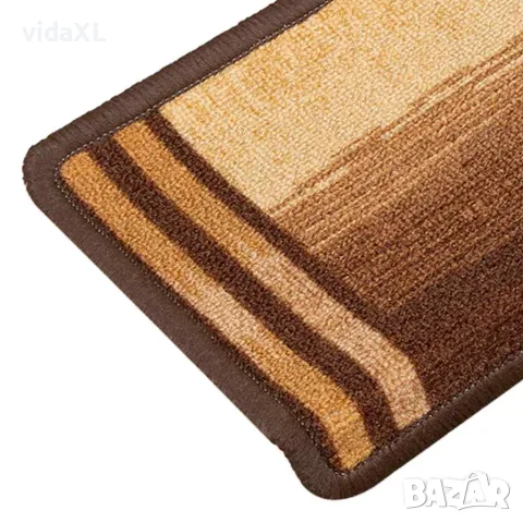 vidaXL Самозалепващи стелки за стълби, 5 бр, 65x21x4 см, кафяви, снимка 5 - Изтривалки - 56146117