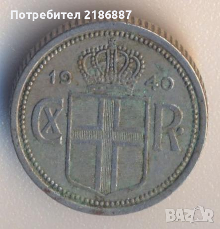 Исландия 25 аурар 1940 година, снимка 1