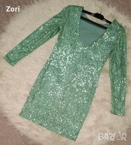 РАЗКОШНИ рокли целите в пайети и с леко отворен гръб в 2 цвята , снимка 6 - Рокли - 48087732