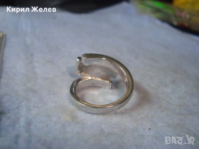 СРЕБРИСТ СКЪПОЦЕНЕН МОДЕН ПРЪСТЕН от БЛАГОРОДНА СТОМАНА с ФАСЕТИРАНИ КРИСТАЛИ 29453, снимка 9 - Пръстени - 37744433