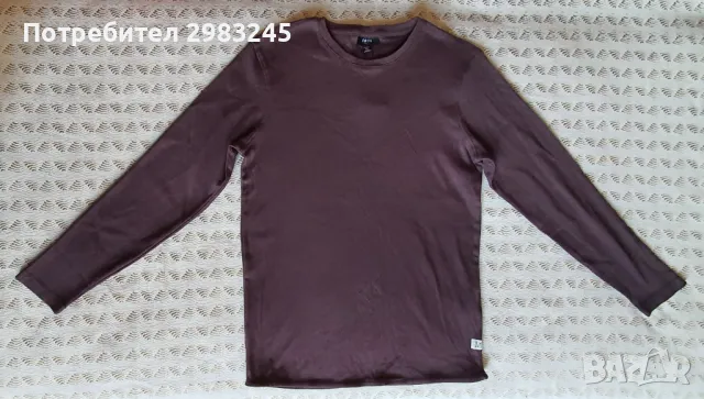 Тъмнолилава блуза с дълги ръкави 