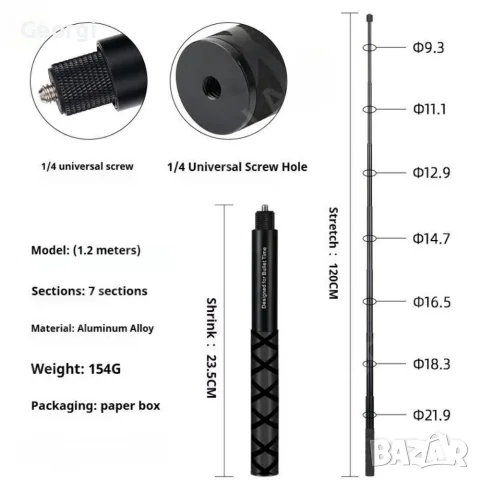 Невидим селфи стик Insta360, снимка 3 - Камери - 56480035