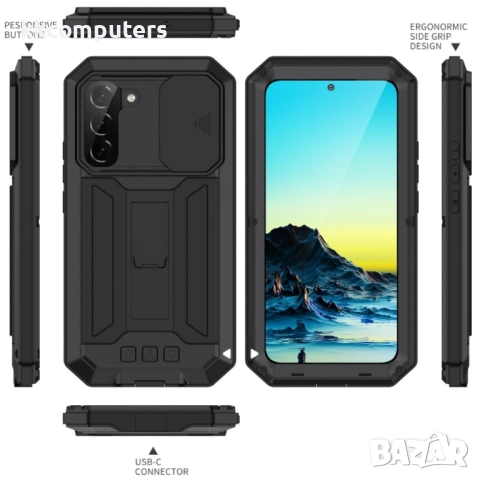 Samsung Galaxy S22+ 5G R-Just Удароустойчив/Водоустойчив Калъф 360 Градуса Защита и Протектор, снимка 5 - Калъфи, кейсове - 52248363