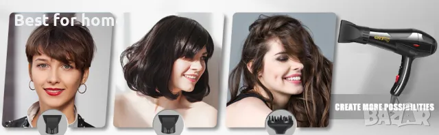 Професионален сешоар GRT Pro 9900 -3500 W, снимка 14 - Сешоари - 47552575