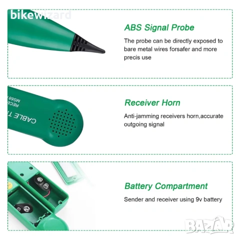 Gobesty Cable Tracker, търсачка на кабели, тестер на кабели НОВО , снимка 5 - Други инструменти - 53049892