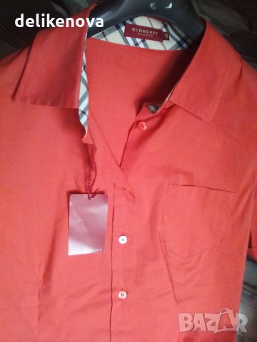 Burberry. Original. Size Xl Дамска ризка с къс ръкав, снимка 1 - Ризи - 29783681