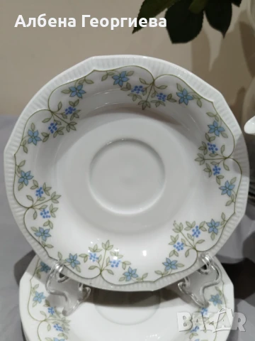 Фин порцеланов сервиз за кафе BLUTENREIGEN BONAPART, снимка 3 - Сервизи - 50864248