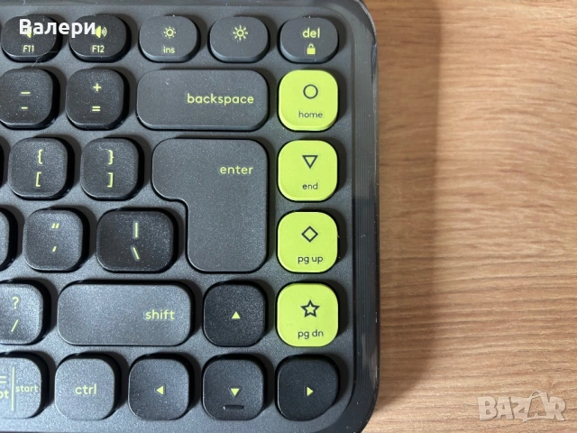 Клавиатура Logitech - POP Icon, безжична, Graphite & Green, снимка 3 - Клавиатури и мишки - 53887022