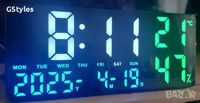 голям лед дигитален часовник 35см/15см, снимка 2 - Друга електроника - 49957219