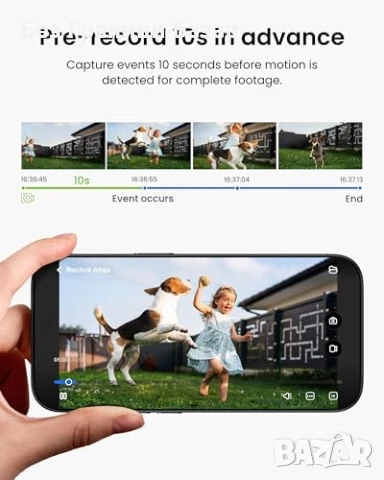 Нова 2K Безжична Камера Reolink с ColorX Нощно Виждане + Соларен Панел, снимка 4 - Други - 50636679