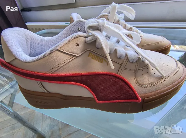 Puma, Спортни обувки CA Pro с контрасти, Бордо, Бял номер 42 , снимка 2 - Маратонки - 50095940
