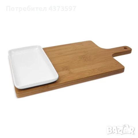 К-т дъска за рязане с плато LF FR-1REB, 29x20x3.7 cm, снимка 1