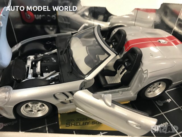BBURAGO нова метална колекционерска количка.SHELBY COBRA 1998г.1:18, снимка 5 - Колекции - 39076247