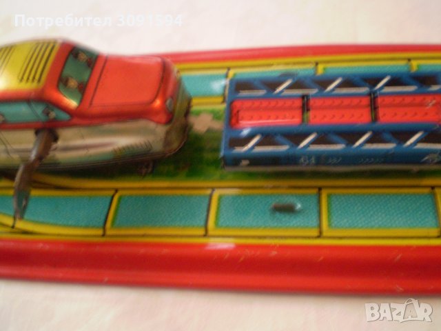 механичен тенекиен влак с писта Унгария 60-те Години, снимка 7 - Колекции - 39939043