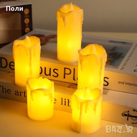 Комплект от 5 бездимни LED чаени свещи, снимка 1 - Декорация за дома - 42910927
