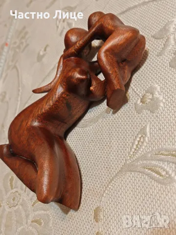 Прекрасна Старинна Малка Пластика Фигура Майка с Дете, снимка 5 - Антикварни и старинни предмети - 48539014