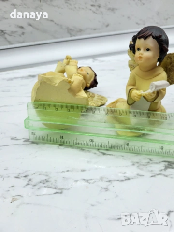 6538 Ретро декоративни ангелчета сувенири ангели фигурки, 2 бр, снимка 5 - Други стоки за дома - 53998001