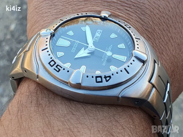 БАРТЕР! Оригинален SEIKO Automatic Diver SKXA33 "Black Monster-Knight" Made in Japan, снимка 9 - Мъжки - 56273824