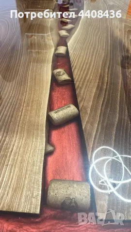 Маса от орех и епоксидна смола, снимка 4 - Маси - 49405507