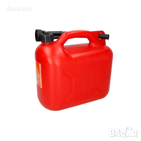 Пластмасова туба за гориво 10L с фуния и гъвкав накрайник