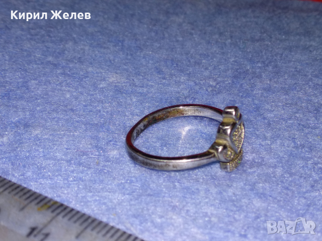 АРИСТОКРАТИЧЕН СКЪПОЦЕНЕН СРЕБЪРЕН ПРЪСТЕН на ПАНДОРА ЛАКИРАНО СРЕБРО S925 с ИСКРЯЩИ ЦИРКОНИ 43238, снимка 6 - Пръстени - 44692337