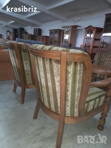 К-т Масивен Диван-Двойка с 2 фотьойла и маса , снимка 7 - Дивани и мека мебел - 34935509