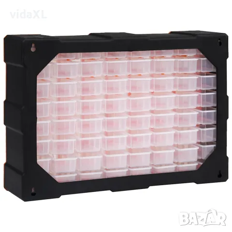 vidaXL Шкаф органайзер с 64 чекмеджета, 52x16x37,5 см, снимка 3 - Кутии за съхранение - 56146109